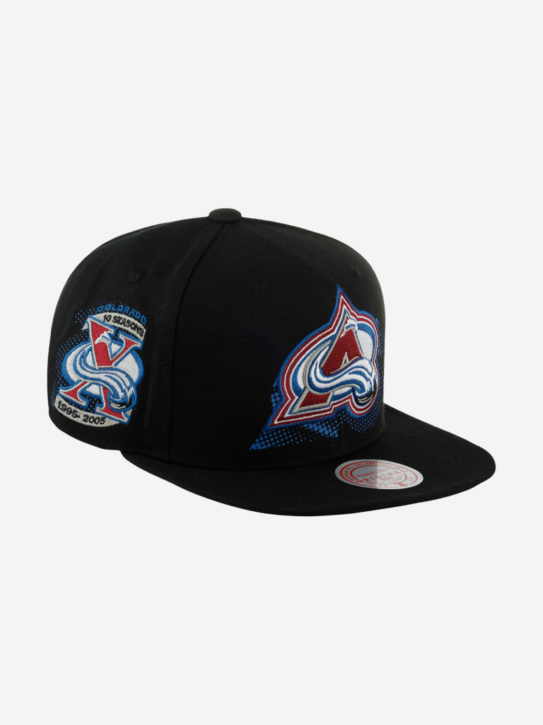 Бейсболка с прямым козырьком MITCHELL NESS HHSS6085-CAVYYPPPBLCK Colorado Avalanche NHL