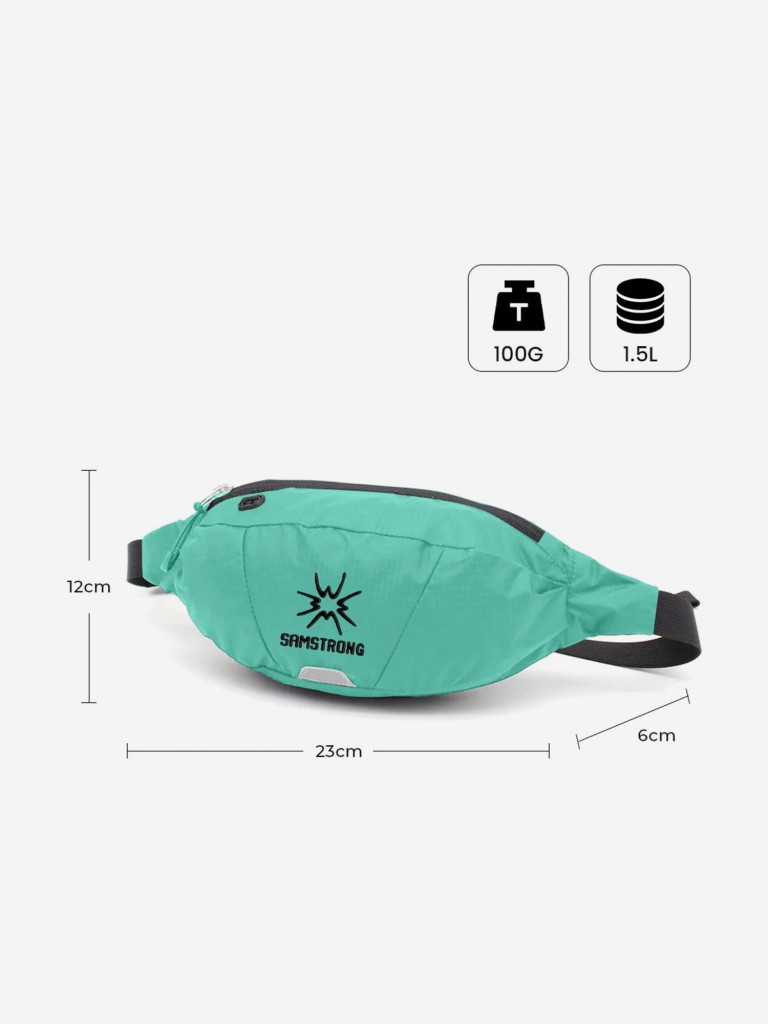 Поясная сумка SAMSTRONG B0268 WAIST BAG 1,5, сине-зеленый