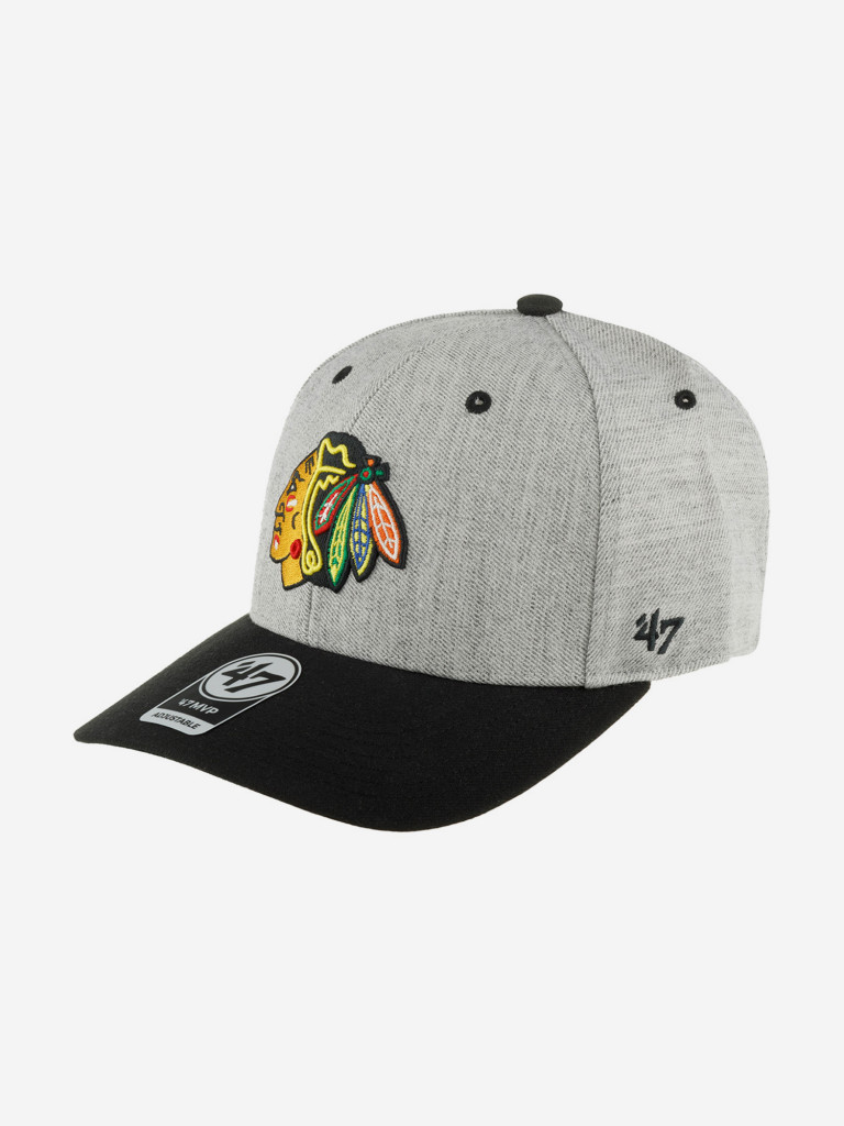 Бейсболка 47 BRAND H-SCTTD04WHP-CC Chicago Blackhawks NHL (серый)