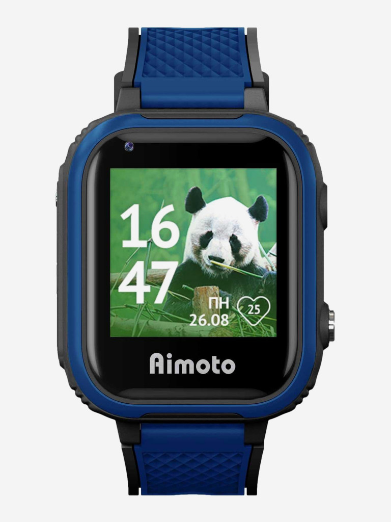 Смарт-часы Кнопка Жизни Aimoto Pro Indigo 4G, 1.44", черный/синий/черный/синий, 9500102