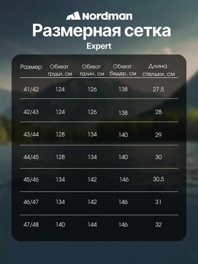 Вейдерсы мужские Nordman Expert с сапогом