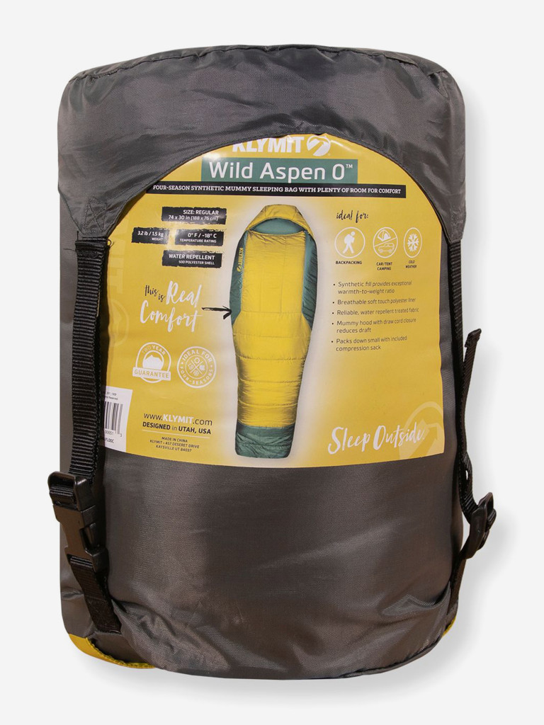 Спальный мешок KLYMIT Wild Aspen 0 Regular (13WAYL00C) желто-зеленый