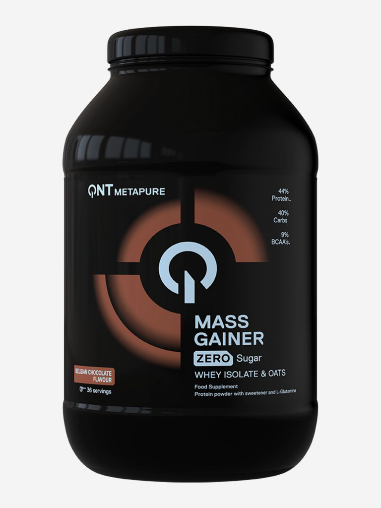 Гейнер с изолятом QNT "METAPURE MASS" Бельгийский шоколад 1,8 кг