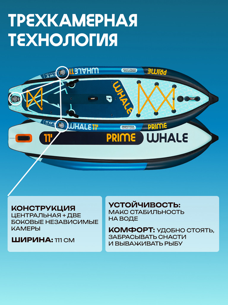 Сапборд для рыбалки PRIME - WHALE FISHING