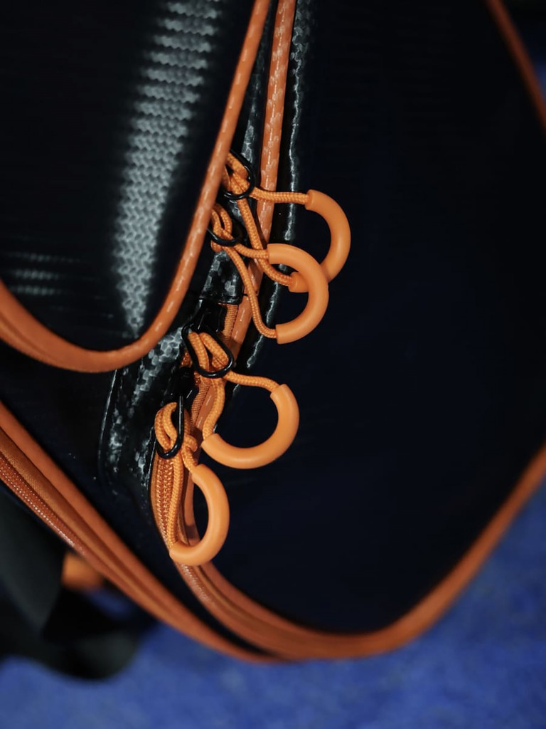 Спортивный рюкзак для падел-тенниса, черно-оранжевый