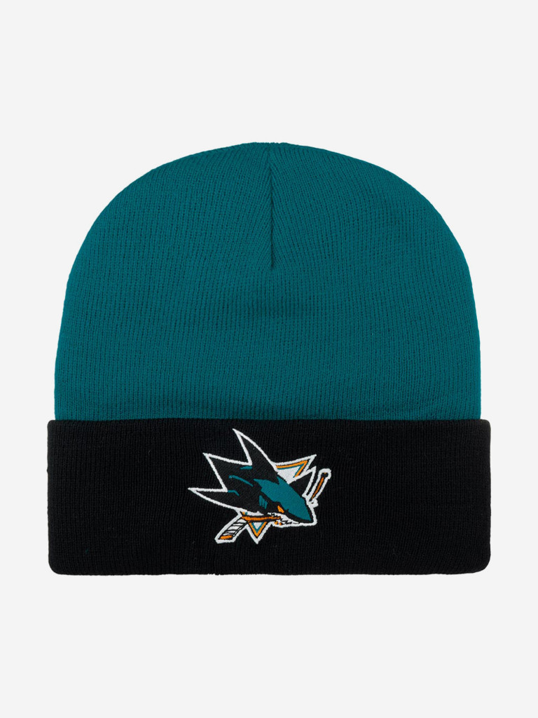 Шапка с отворотом MITCHELL NESS MN-NHL-EU174-SANSHA-TEA San Jose Sharks NHL (голубой)