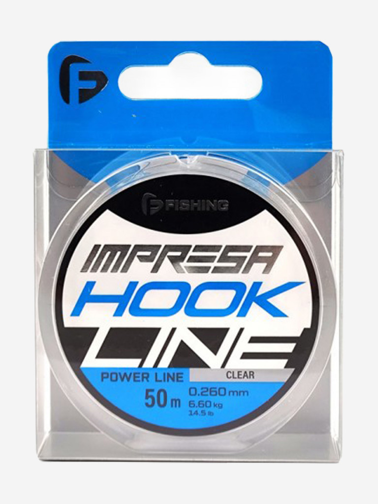 Леска Impresa Hook Line Clear F-FISHING 50м 0,260мм 6,6кг/14,5lb
