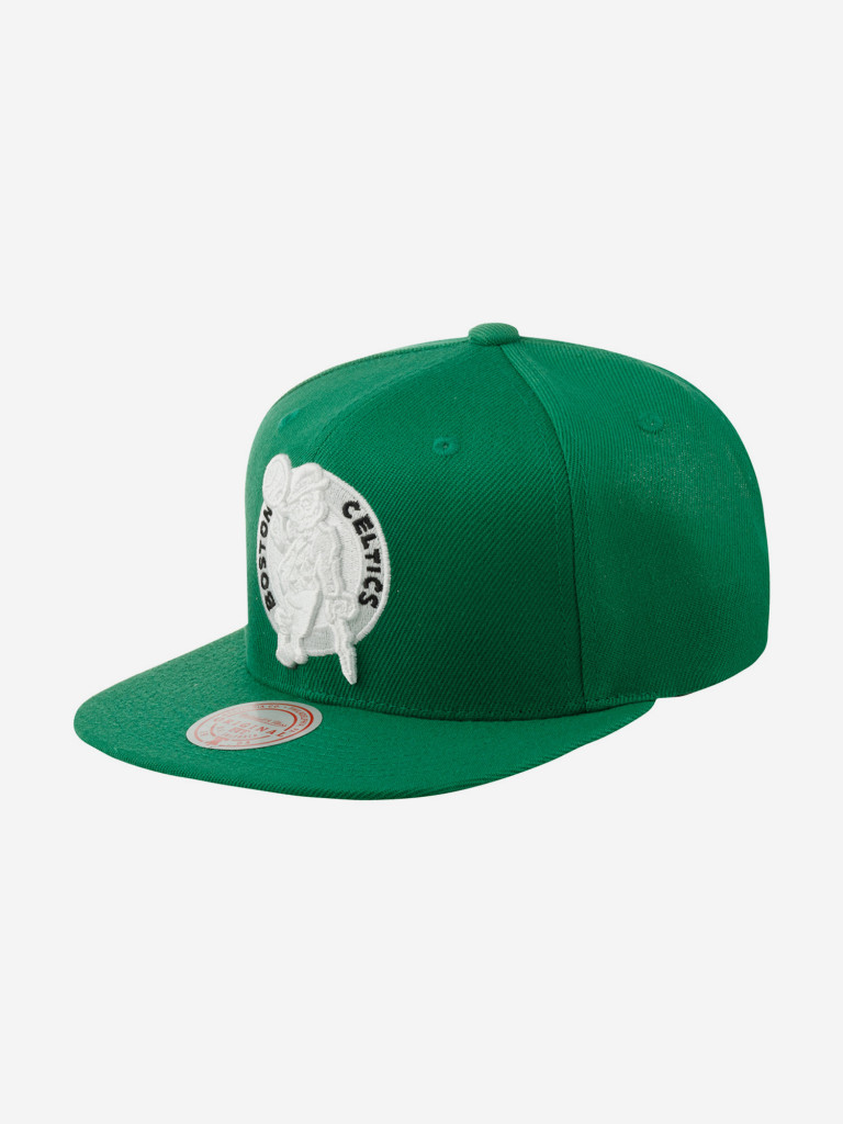 Бейсболка с прямым козырьком MITCHELL NESS 6HSSMM20254-BCEKYGN Boston Celtics NBA (зеленый)