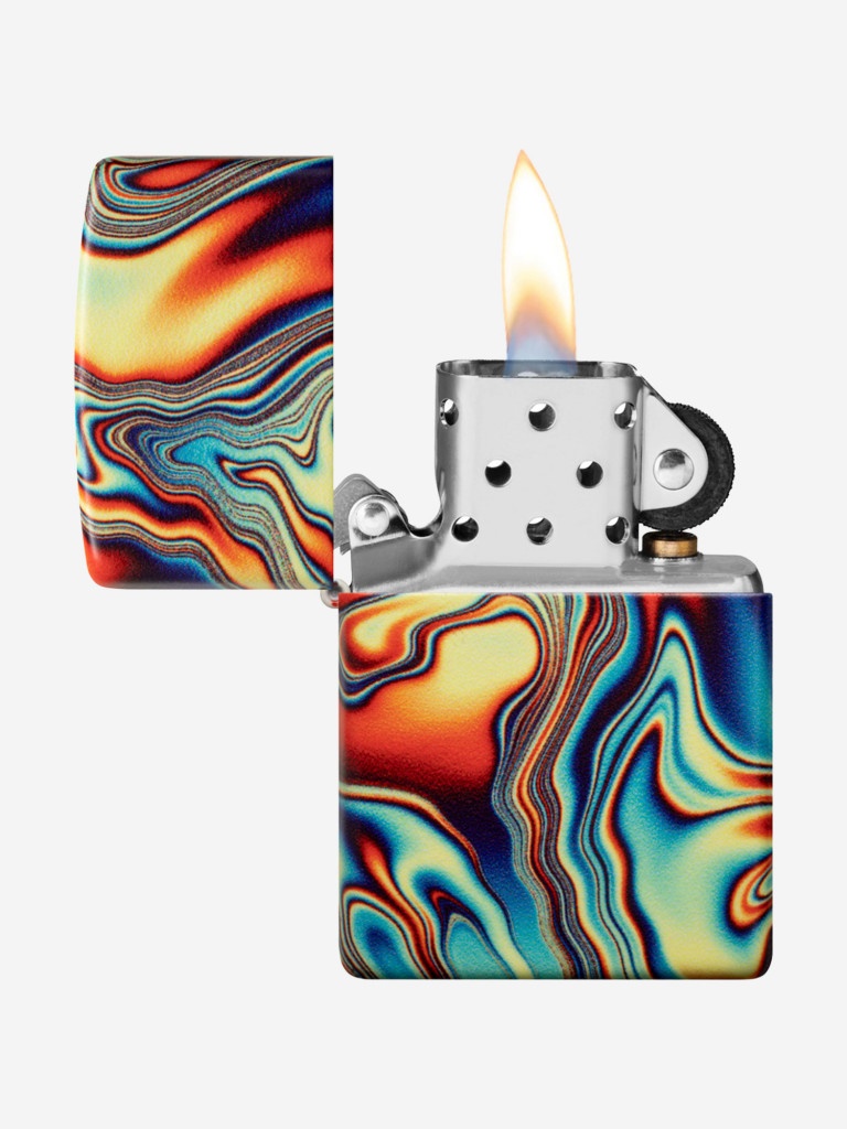 Зажигалка Zippo Colourful Swirl Glow In The Dark Green