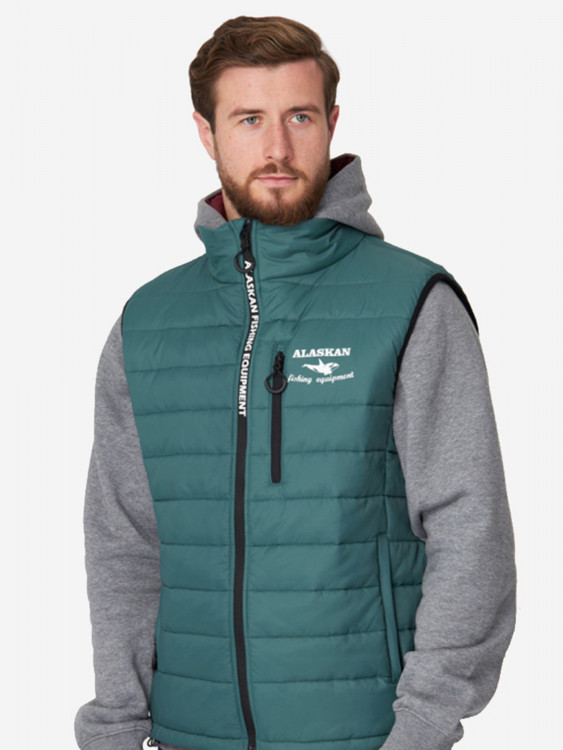 Жилет мужской Alaskan Juneau Vest Green утепленный стеганый для рыбалки и охоты