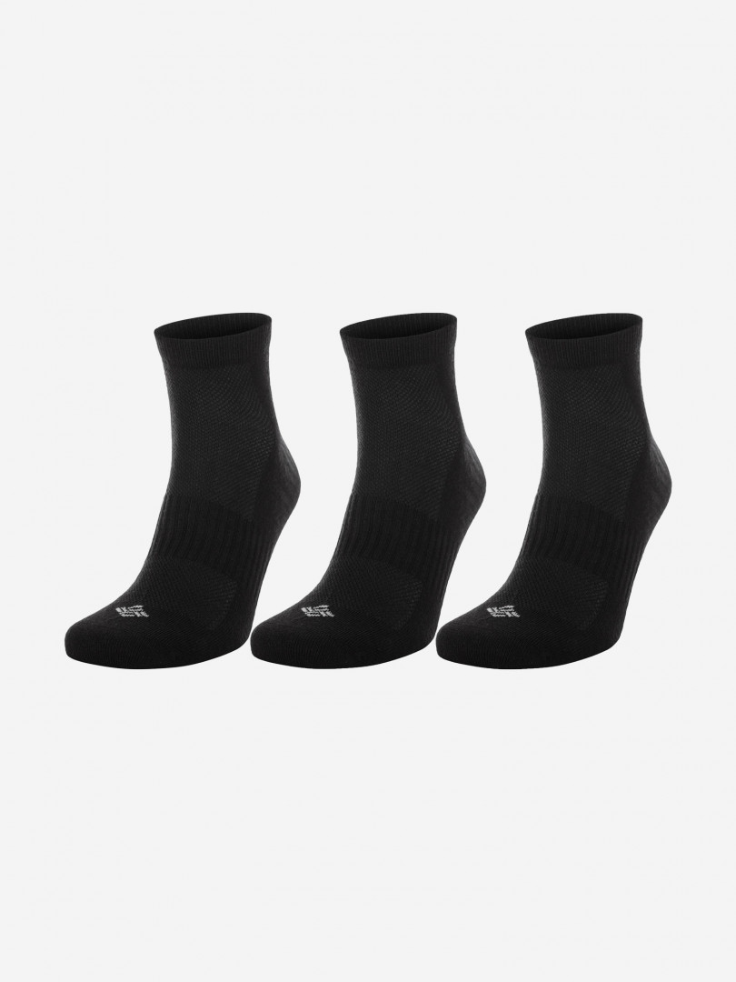 фото Носки columbia new cotton quarter socks, 3 пары, черный