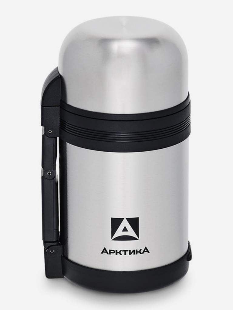 Термос с универсальной пробкой для напитков и еды. Объем 0,8 л. В комплект входит дополнительная чашка и съемный ремешок для переноски. Термос снабжен складной ручкой.