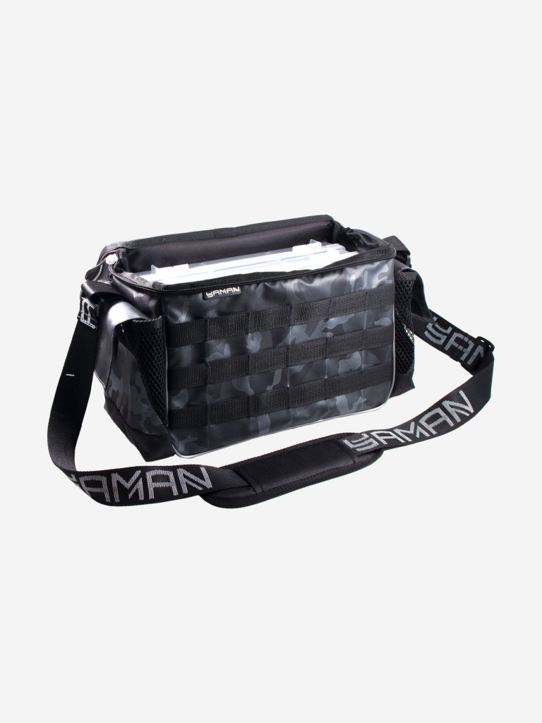 Сумка рыболовная Yaman Base Lure Bag L, 36х22х15 см, цвет серый камуфляж + 3 коробки LUNO.