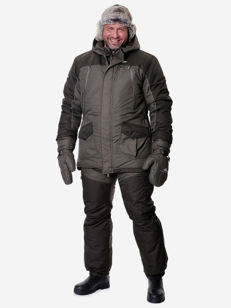 Костюм для рыбалки зимний -45, GRAYLING, Скат олива