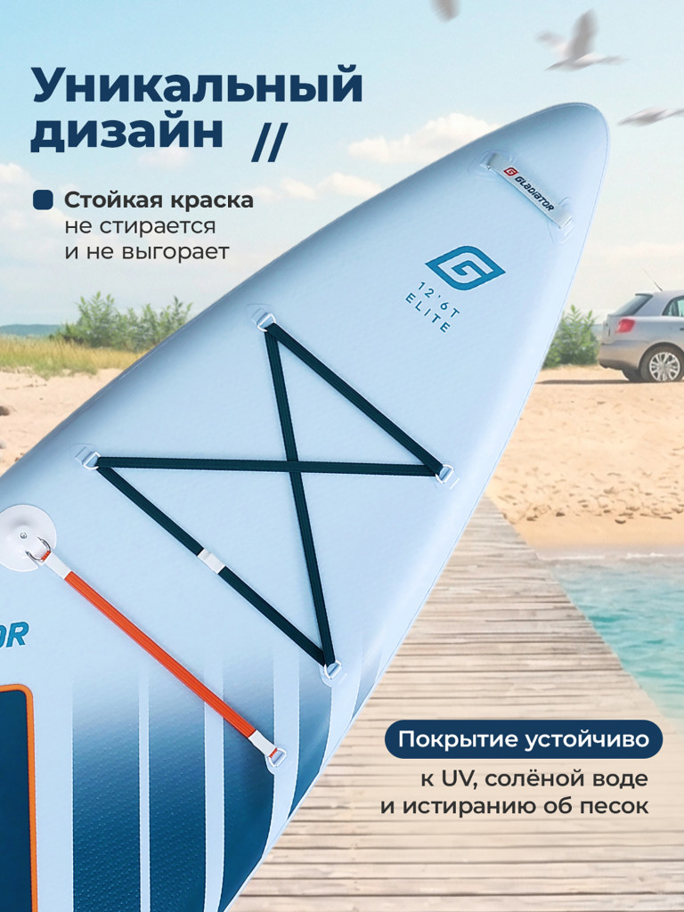Сап доска надувная Gladiator ELITE 12.6T