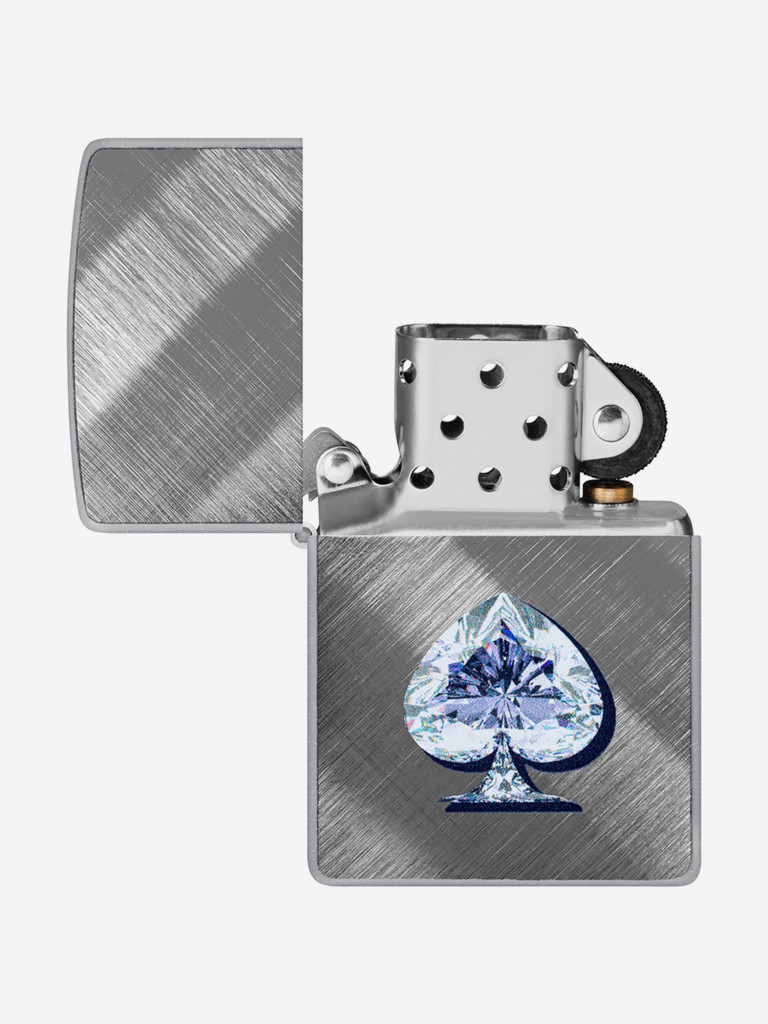 Зажигалка бензиновая ветроустойчивая Zippo Gleaming Spade Design Diago