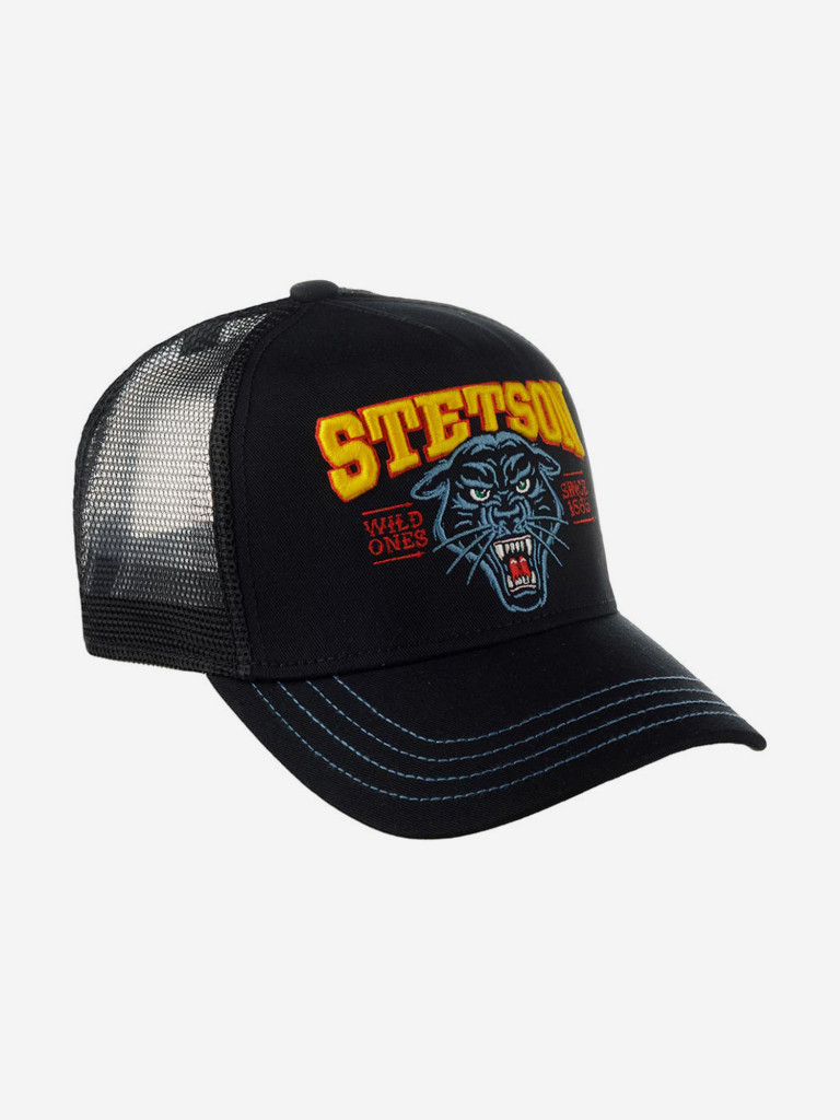 Бейсболка с сеточкой STETSON 7761118 TRUCKER CAP WILD ONES (черный)