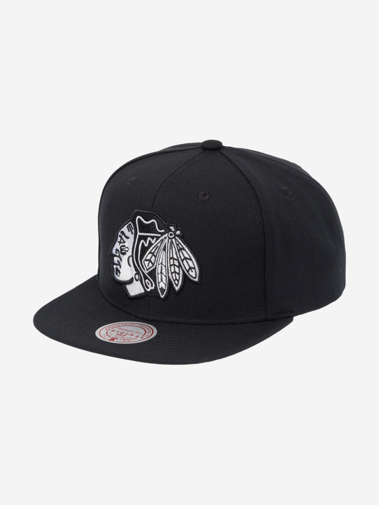 Бейсболка с прямым козырьком MITCHELL NESS HS8546-CBHBLCK Chicago Blackhawks NHL (черный)