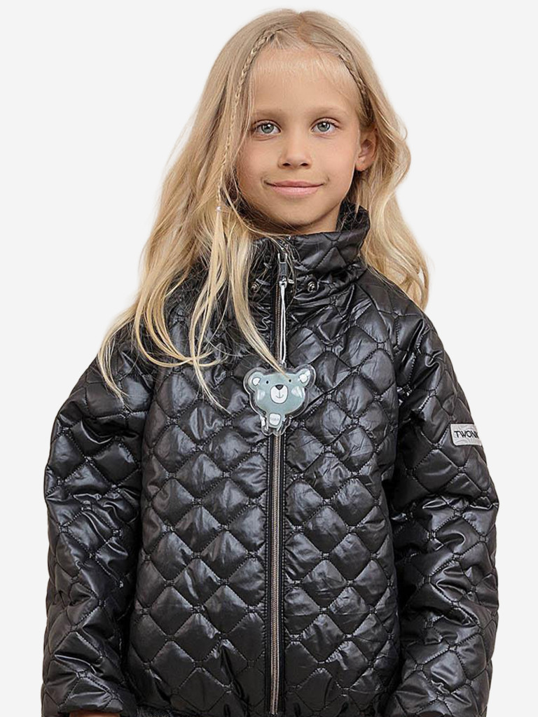 Куртка для девочки batik Лесли черный стежка