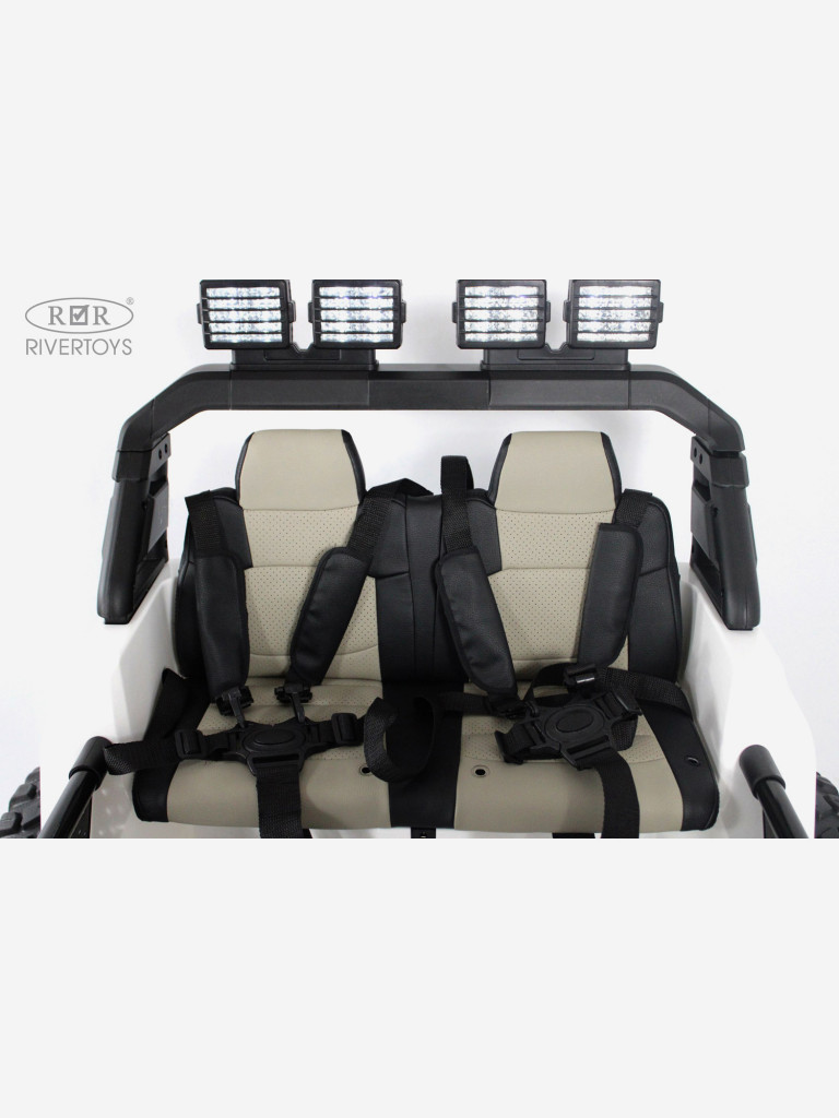 Двухместный 4 WD трансформер электромобиль RIVERTOYS Jeep с пультом