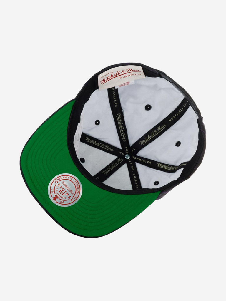 Бейсболка с прямым козырьком MITCHELL NESS HHSS1212-LALYYPPPBLCK Los Angeles Lakers NBA