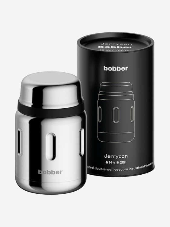 Термос вакуумный для еды BOBBER Jerrycan 700 мл, тепло до 14 часов, зеркальный