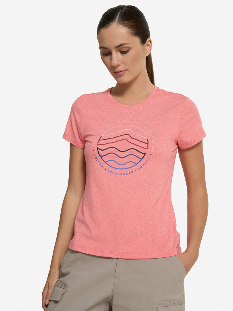 Футболка женская Columbia Sloan Ridge Graphic Ss Tee Розовый 1499₽