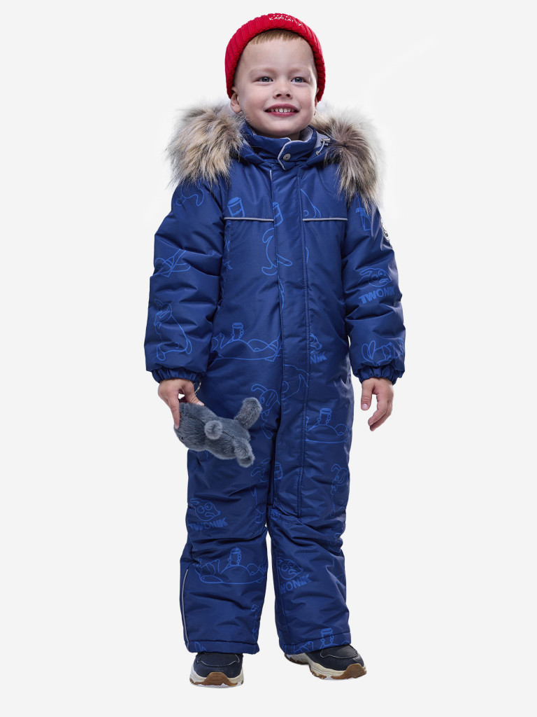 Комбинезон детский batik Джери принт синий монохром