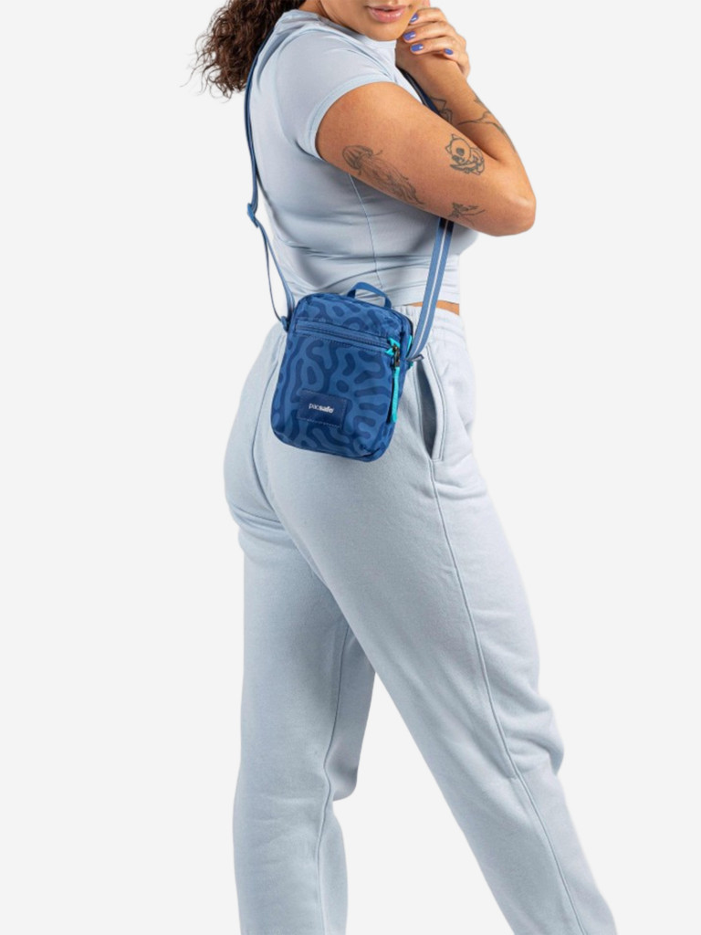 Сумка антивор Pacsafe GO Micro Crossbody, Cerulean Blue, 1,5 л.