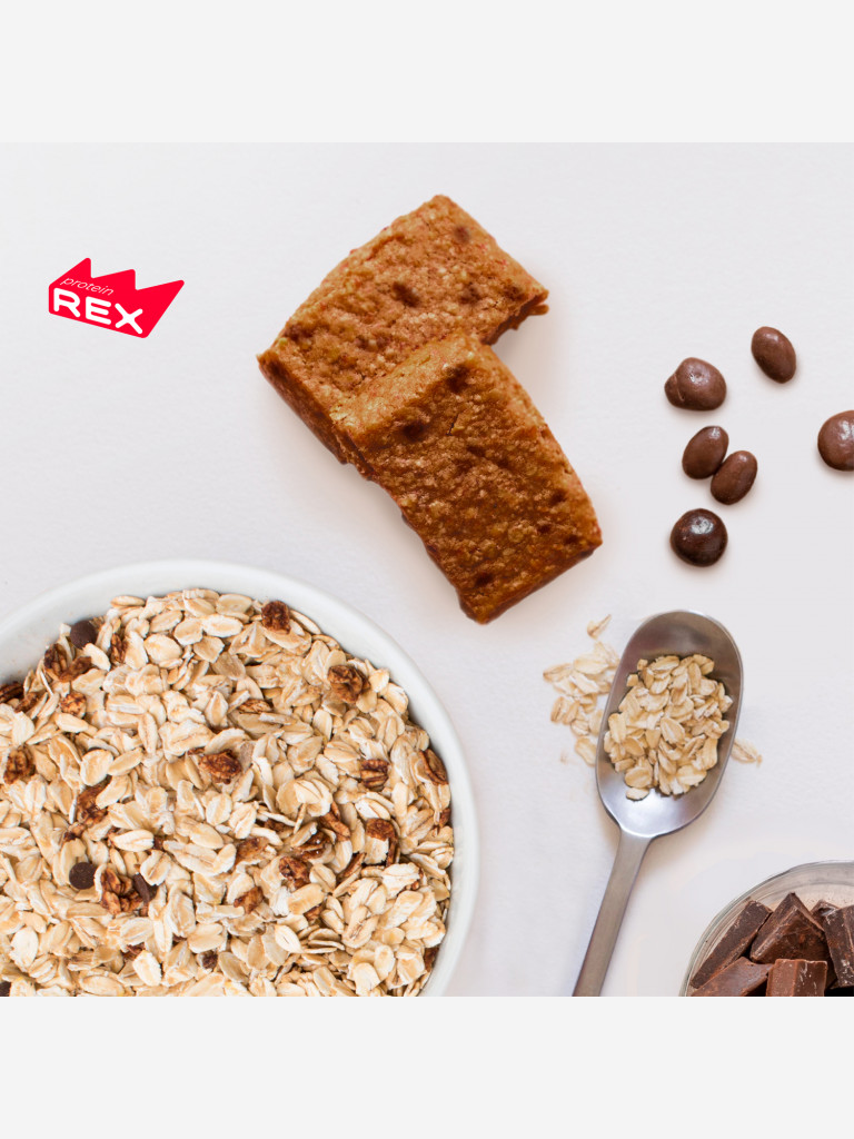 Протеиновое печенье спортивное без сахара ProteinRex Flapjack Шоколад, 12шт х 60 г, овсяное печенье