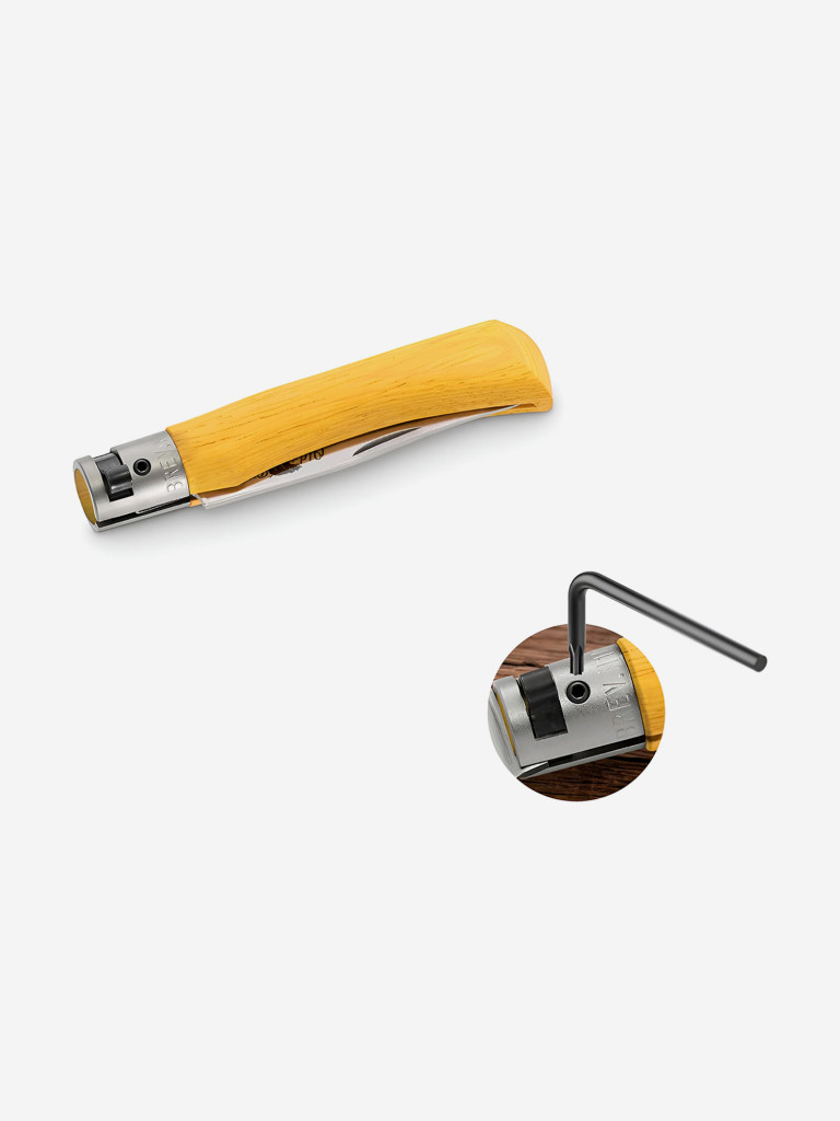 Нож складной Old Bear OBy с закргуленным лезвием, клинок 70 мм, рукоять дерево