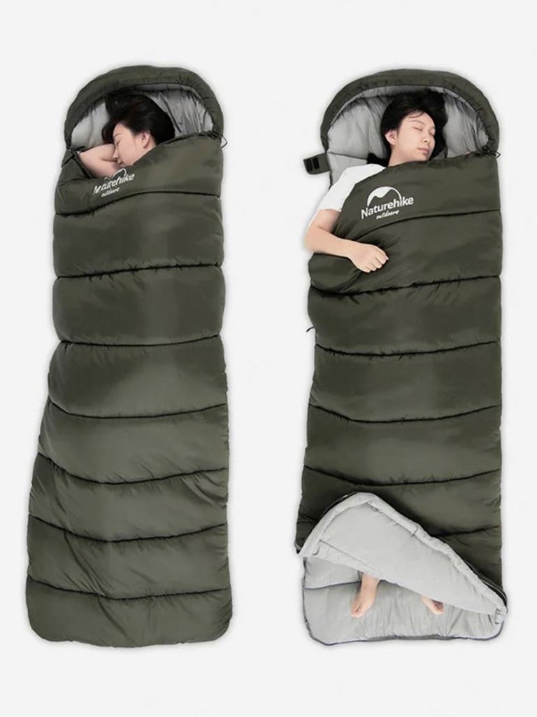 Спальный мешок Naturehike U150, +7, зеленый