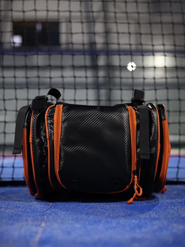 Спортивный рюкзак для падел-тенниса, черно-оранжевый