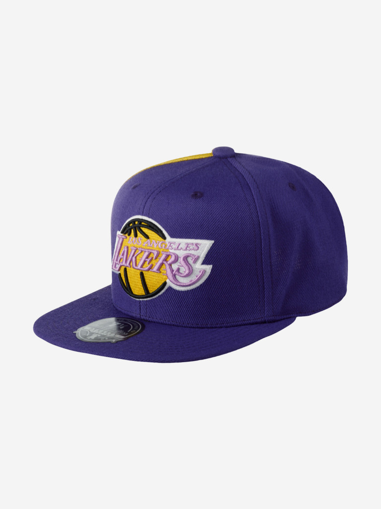 Бейсболка с прямым козырьком MITCHELL NESS HHSF2990-LALYYPPPPURP Los Angeles Lakers NBA
