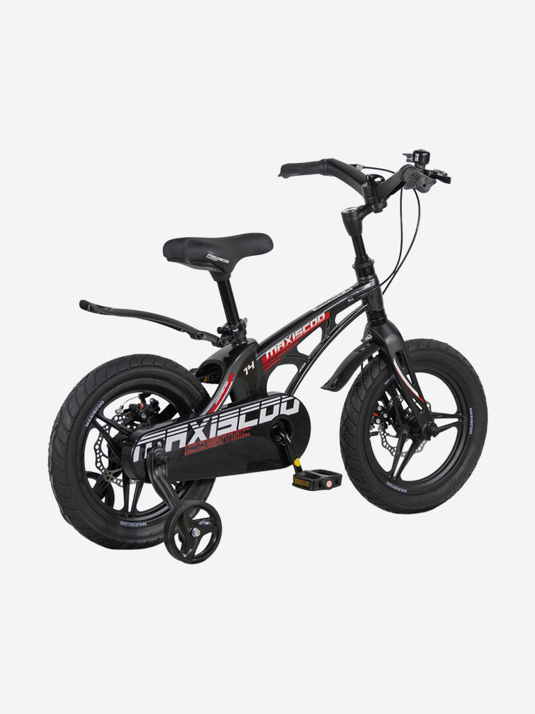 Велосипед детский Maxiscoo COSMIC Deluxe Plus 14'' черный глянцевый, 2026