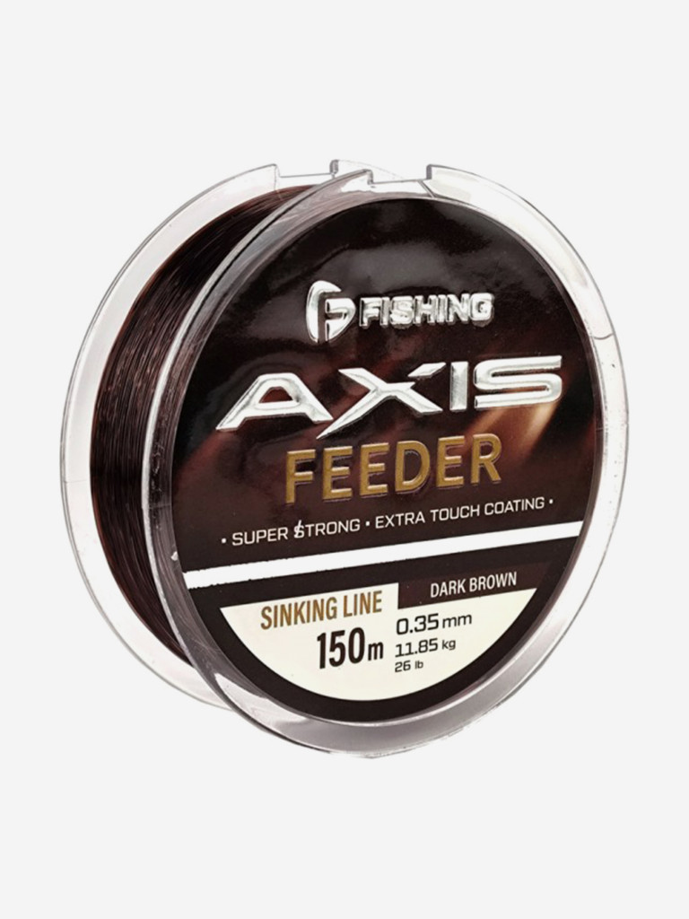 Леска F-FISHING Axis Feeder Line Dark Brown 150м 0,35мм 11,85кг 26lb