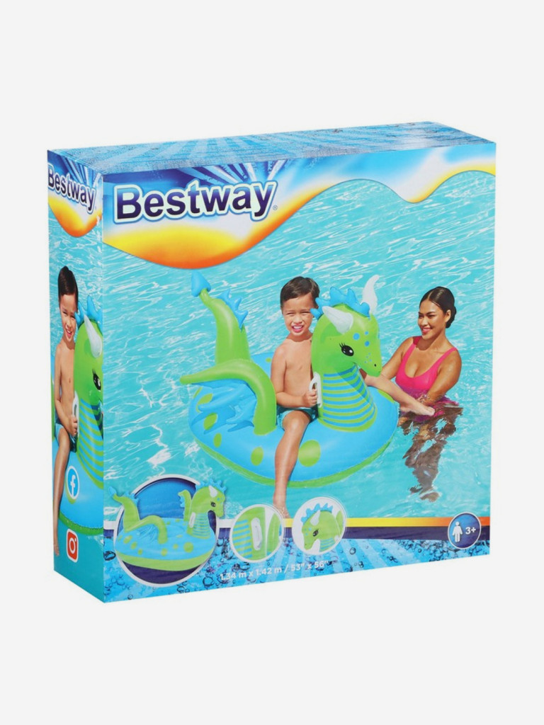 Плот надувной для плавания Bestway 41476 "Дракон" (134х142см)