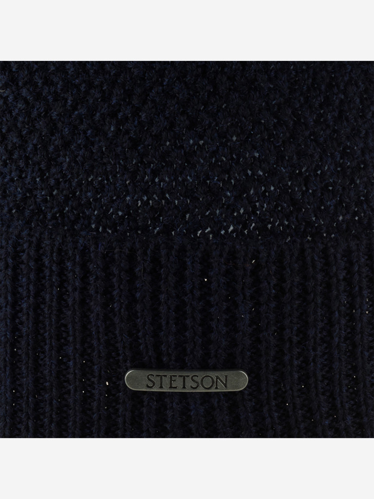 Шапка с отворотом STETSON 8599396 BEANIE MERINO WOOL (синий)