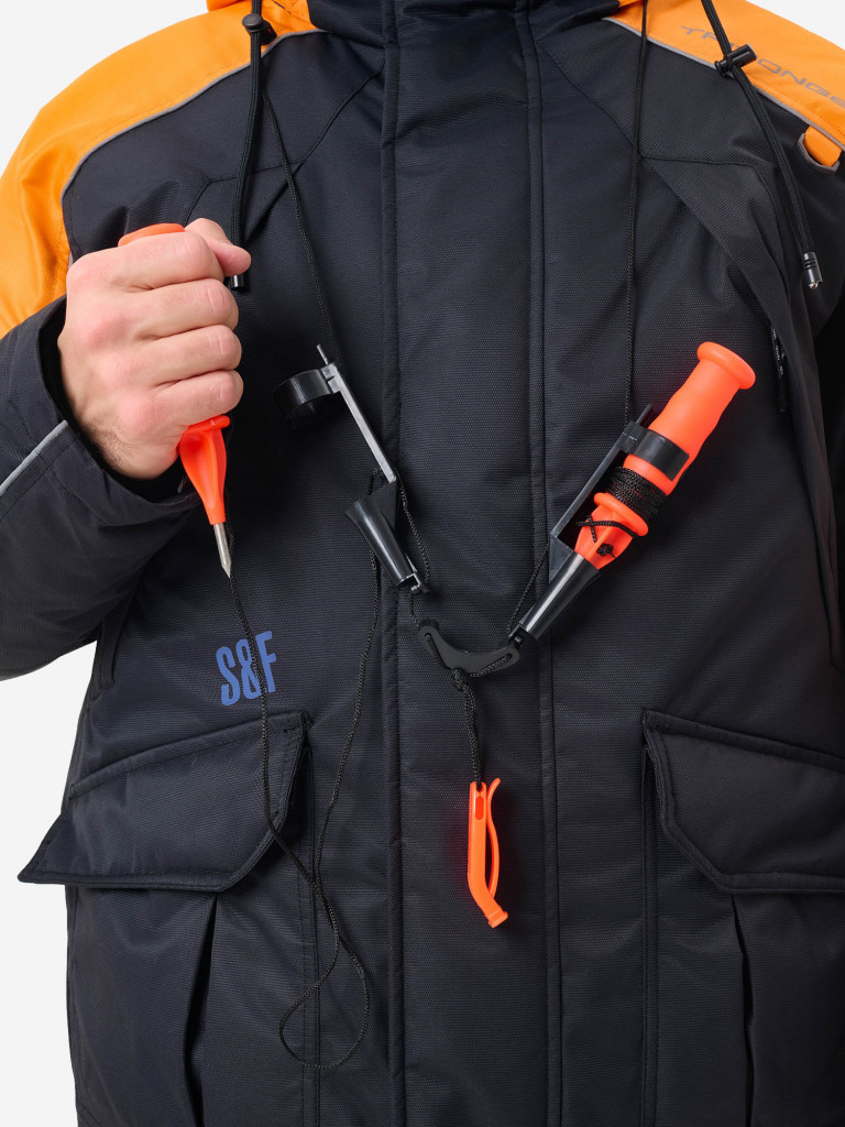 Костюм-поплавок Tritongear "Скиф" -40 Таслан, Черно-Оранжевый