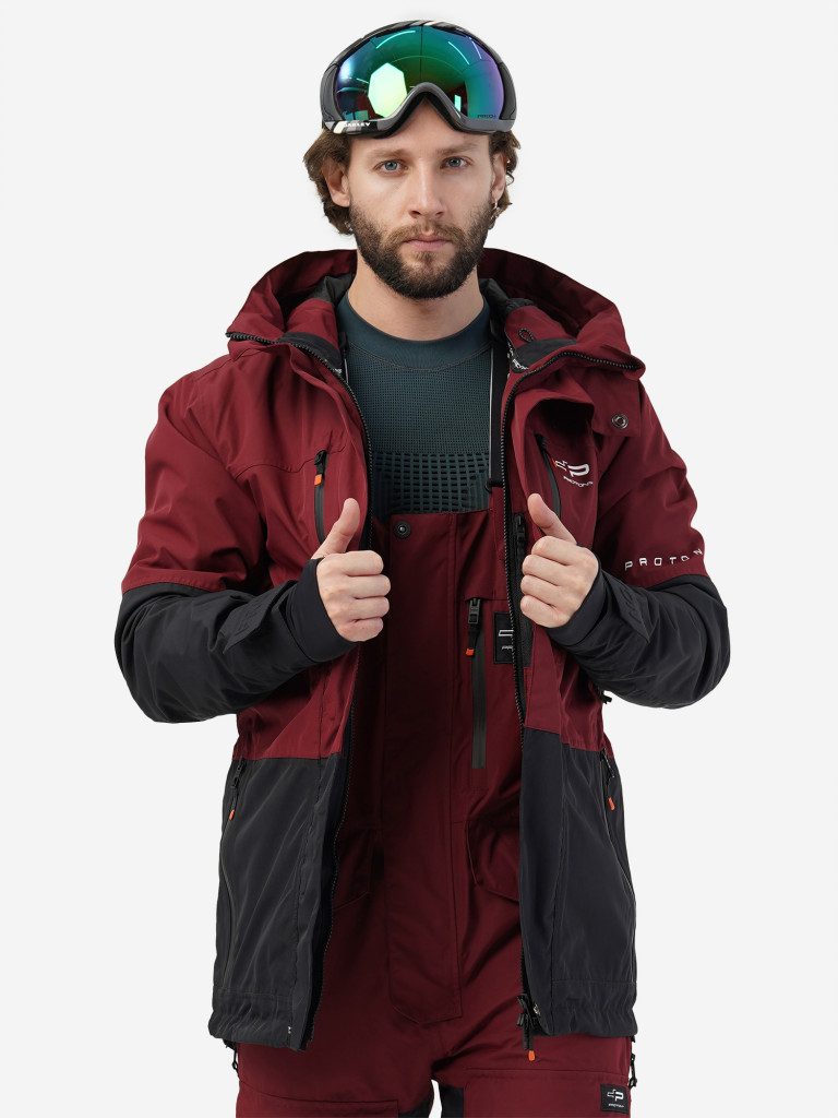 Куртка горнолыжная мужская Proton BURGUNDY black