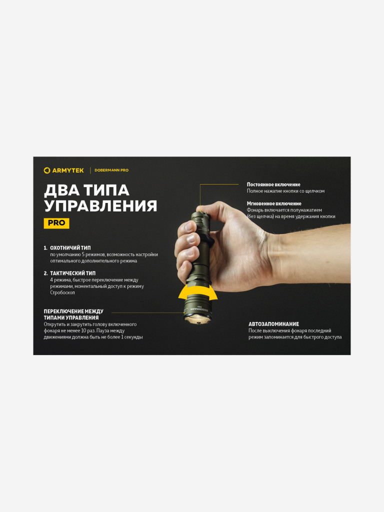 Фонарь ручной Armytek Dobermann Pro Magnet USB Olive, теплый свет
