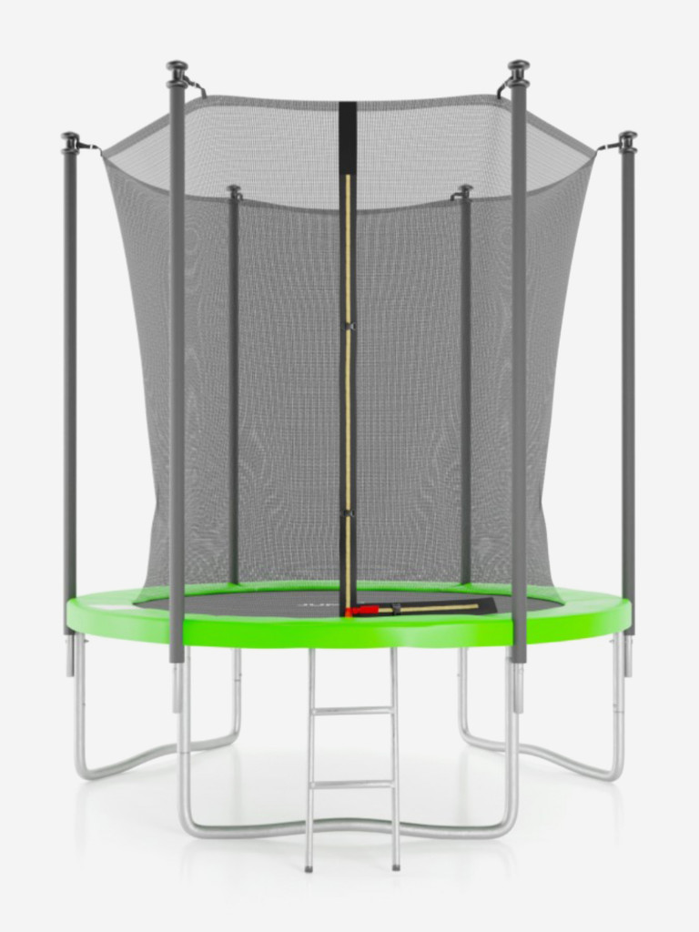 Батут с защитной сеткой DFC JUMP4FUN 6 ft зеленый с лестницей