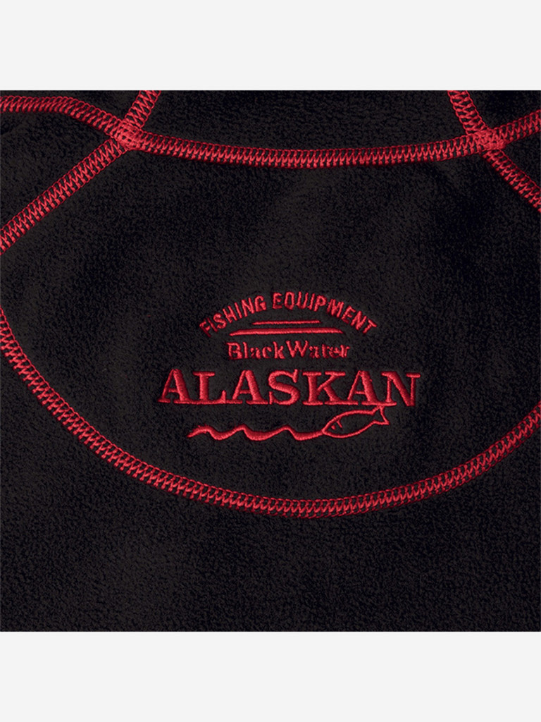 Куртка флисовая мужская Alaskan Black Water с капюшоном, черная