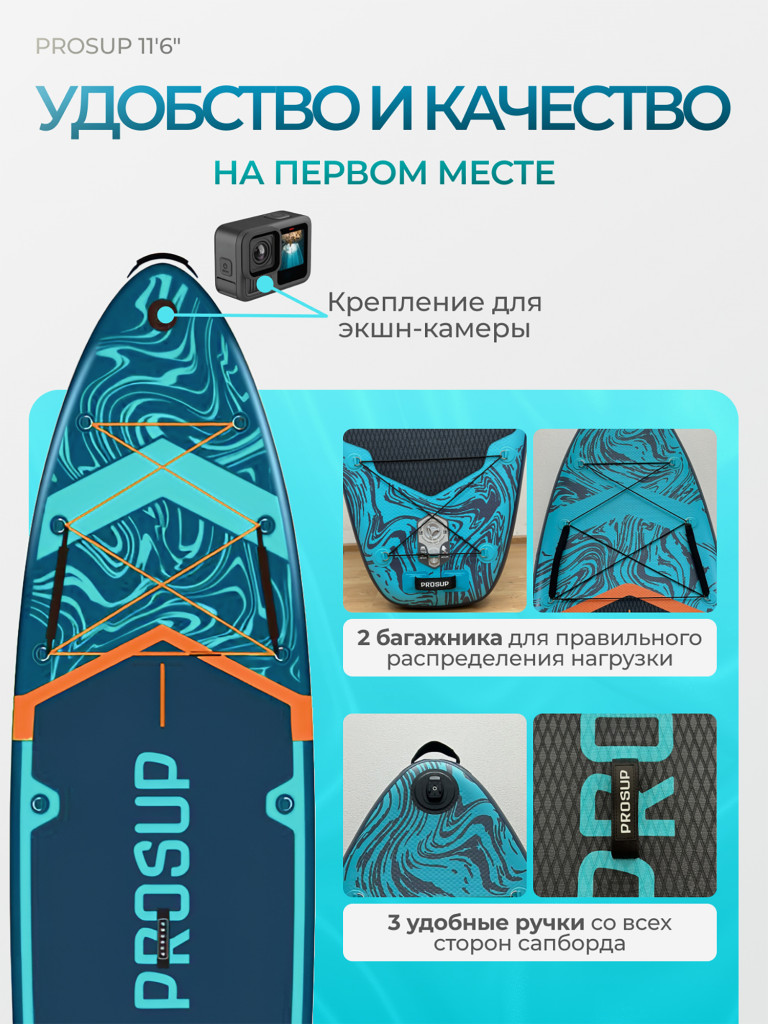 Туринговый двухслойный сапборд PROSUP 11'6