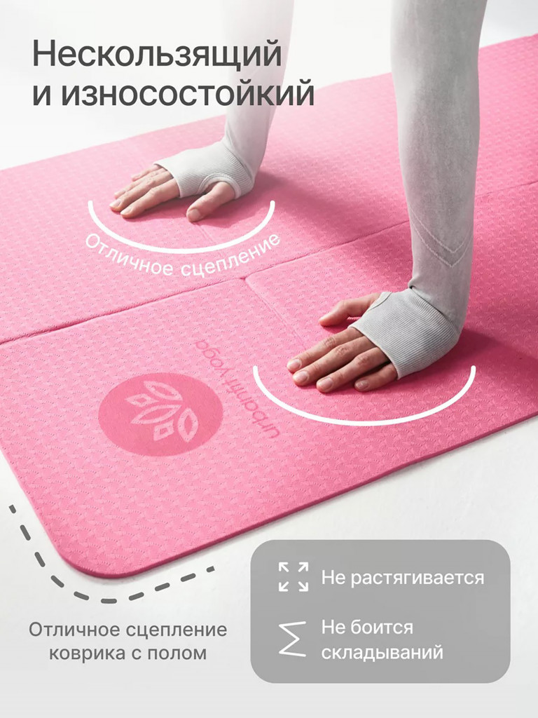 Коврик для йоги и фитнеса складной Urbanfit