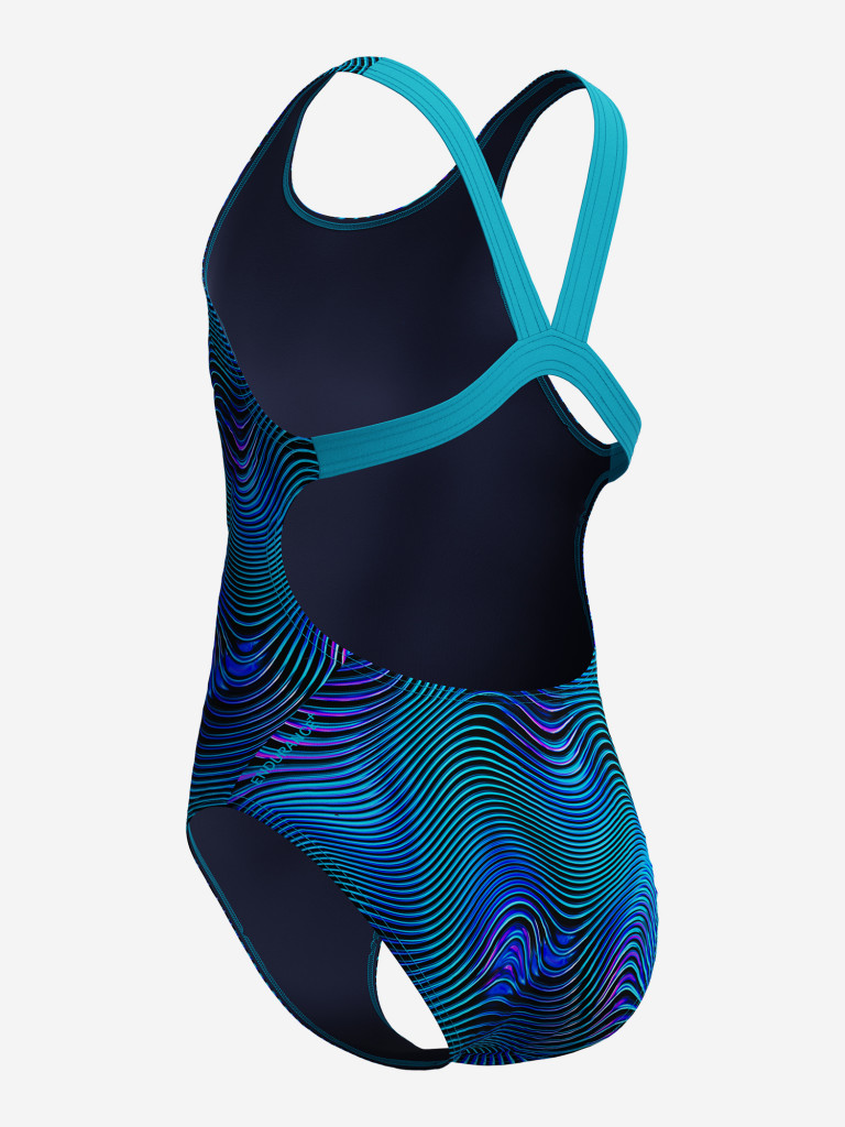 Купальник слитный для девочек Speedo Print Leaderback