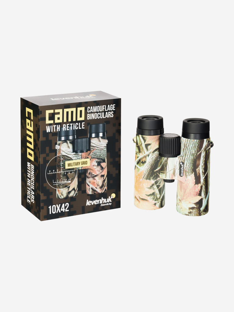 Бинокль Levenhuk Camo Rind 10x42 с сеткой