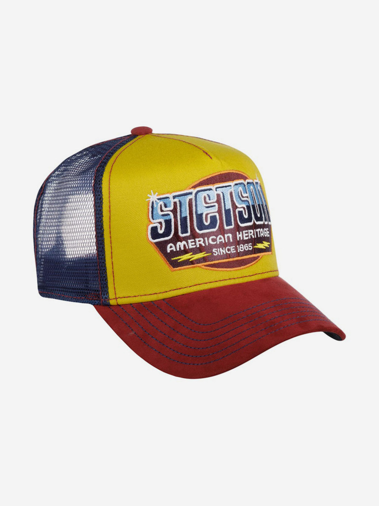 Бейсболка с сеточкой STETSON 7751189 TRUCKER CAP AMERICAN HERITAGE MASTER (желтый)