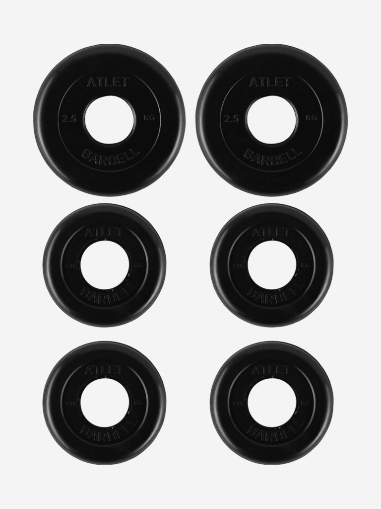 Гантели разборные BARBELL ATLET 1 по 16.5 кг (D 51 mm) Черный
