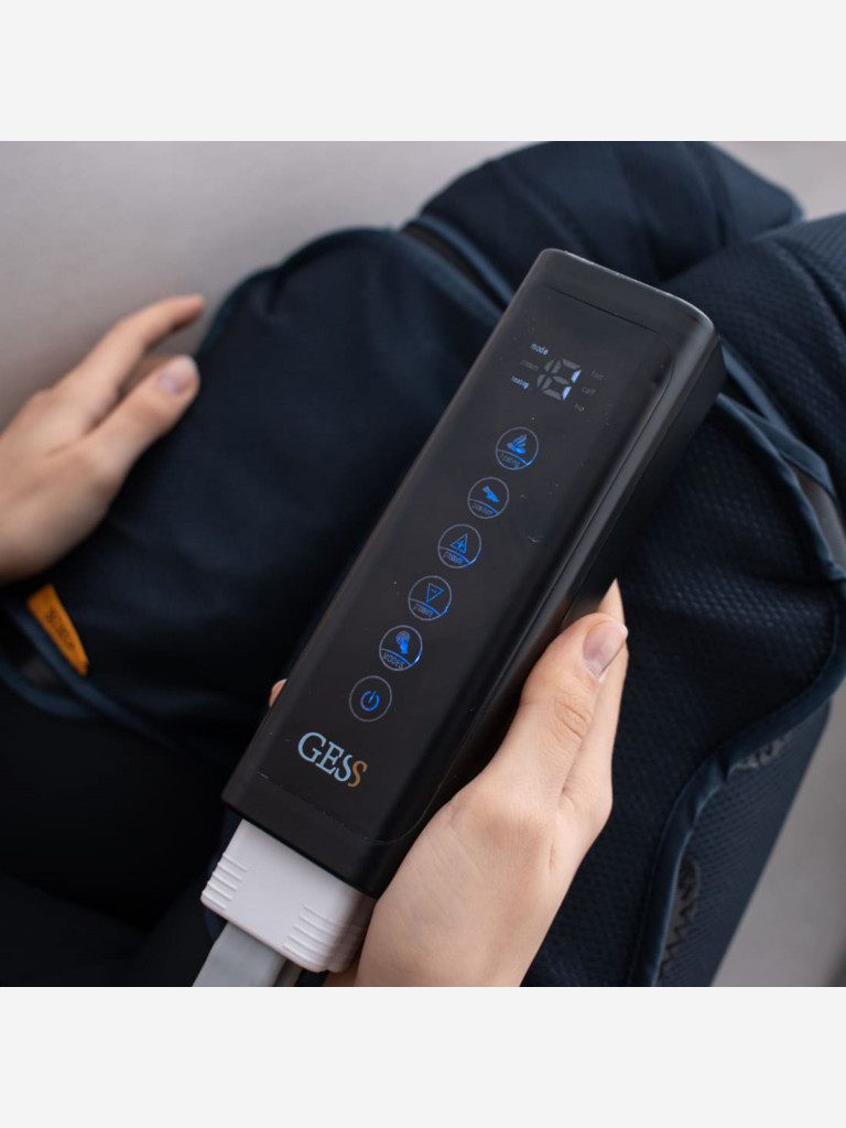 Лимфодренажный массажер для ног, GESS EMMY, воздушно-компрессионный массажер для ног электрический, аппарат прессотерапии, массажные штаны